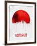 Louisville Skyline Red-null-Framed Art Print