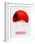 Louisville Skyline Red-null-Framed Art Print