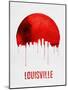 Louisville Skyline Red-null-Mounted Art Print