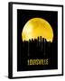 Louisville Skyline Yellow-null-Framed Art Print