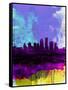 Louisville Watercolor Skyline-NaxArt-Framed Stretched Canvas