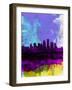 Louisville Watercolor Skyline-NaxArt-Framed Art Print