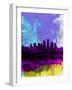 Louisville Watercolor Skyline-NaxArt-Framed Art Print