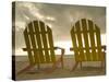 Lounge Chair Facing Caribbean Sea, Placencia, Stann Creek District, Belize-Merrill Images-Stretched Canvas