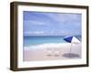 Lounge Chairs and Umbrella on the Beach-Bill Bachmann-Framed Premium Photographic Print