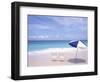 Lounge Chairs and Umbrella on the Beach-Bill Bachmann-Framed Photographic Print