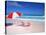 Lounge Chairs and Umbrella on the Beach-Bill Bachmann-Stretched Canvas