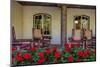 Lounge chairs at Lake McDonald Lodge in Glacier National Park, Montana, USA-Chuck Haney-Mounted Photographic Print