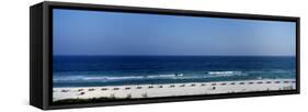 Lounge Chairs on the Beach, Pensacola Beach, Escambia County, Florida, USA-null-Framed Stretched Canvas