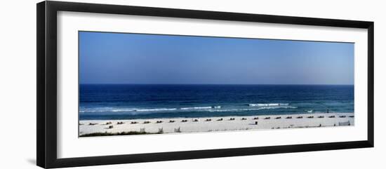 Lounge Chairs on the Beach, Pensacola Beach, Escambia County, Florida, USA-null-Framed Photographic Print