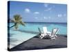 Lounge Chairs on the Beach-null-Stretched Canvas