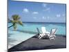 Lounge Chairs on the Beach-null-Mounted Photographic Print