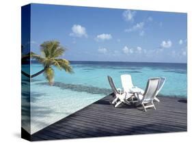 Lounge Chairs on the Beach-null-Stretched Canvas