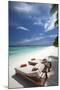 Lounge Chairs on Tropical Beach, Maldives, Indian Ocean, Asia-Sakis Papadopoulos-Mounted Photographic Print