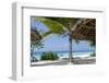 Lounges under Umbrella at the Shore of Indian Ocean, Zanzibar, Tanzania, Africa-ppart-Framed Photographic Print