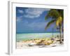 Lounging Chairs, Isla Mujeres, Quintana Roo, Mexico-Julie Eggers-Framed Photographic Print