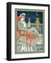 Lounging in Mele Fashion and under a Crescent Moon-Franz Laskoff-Framed Art Print