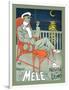 Lounging in Mele Fashion and under a Crescent Moon-Franz Laskoff-Framed Art Print