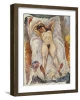 Lounging Nude-Jules Pascin-Framed Giclee Print