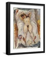 Lounging Nude-Jules Pascin-Framed Giclee Print