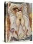 Lounging Nude-Jules Pascin-Stretched Canvas