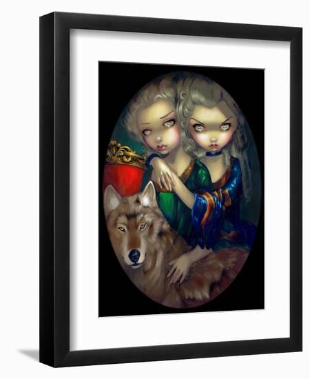 Loup-Garou: Les Jumeaux-Jasmine Becket-Griffith-Framed Art Print