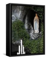 Lourdes Grotto, Lourdes, Hautes Pyrenees, France, Europe-Godong-Framed Stretched Canvas