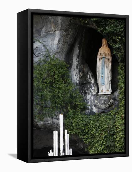 Lourdes Grotto, Lourdes, Hautes Pyrenees, France, Europe-Godong-Framed Stretched Canvas