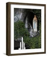 Lourdes Grotto, Lourdes, Hautes Pyrenees, France, Europe-Godong-Framed Photographic Print