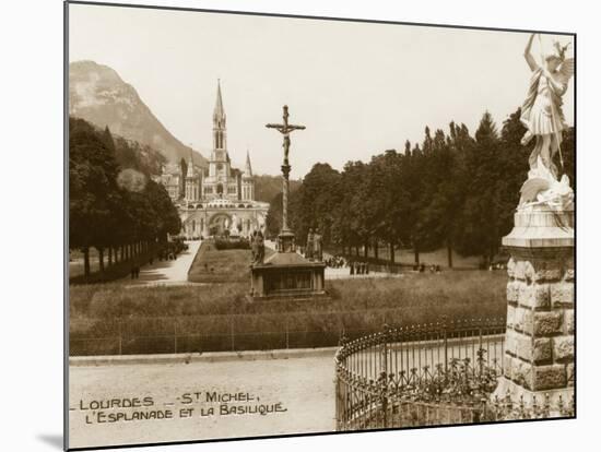 Lourdes - Statue of St. Michael-null-Mounted Photographic Print