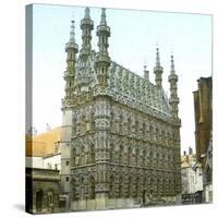 Louvain (Belgium), City Hall (1448-1463)-Leon, Levy et Fils-Stretched Canvas