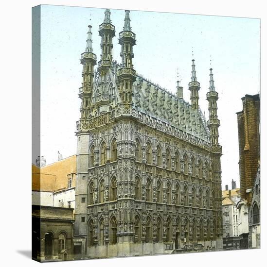 Louvain (Belgium), City Hall (1448-1463)-Leon, Levy et Fils-Stretched Canvas
