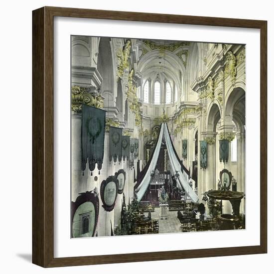 Louvain (Belgium), the Inside of Saint Michael's Church-Leon, Levy et Fils-Framed Photographic Print