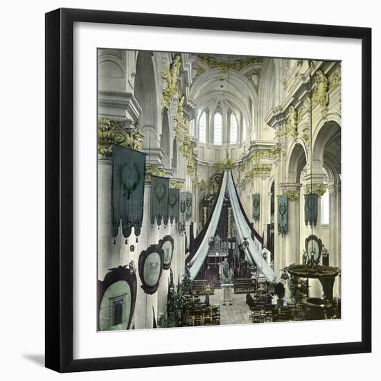 Louvain (Belgium), the Inside of Saint Michael's Church-Leon, Levy et Fils-Framed Photographic Print