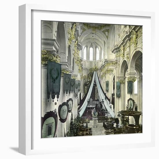 Louvain (Belgium), the Inside of Saint Michael's Church-Leon, Levy et Fils-Framed Photographic Print