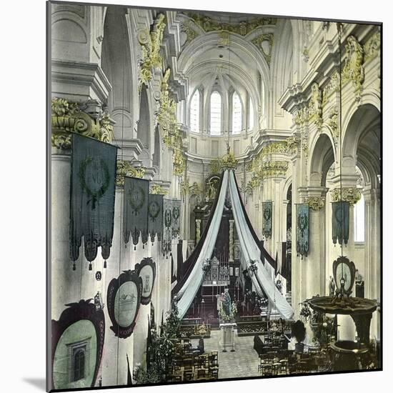 Louvain (Belgium), the Inside of Saint Michael's Church-Leon, Levy et Fils-Mounted Photographic Print