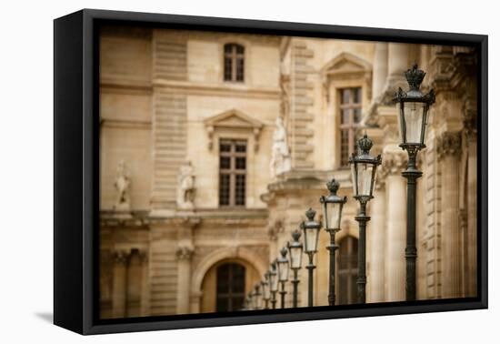 Louvre Lampposts II-Erin Berzel-Framed Stretched Canvas