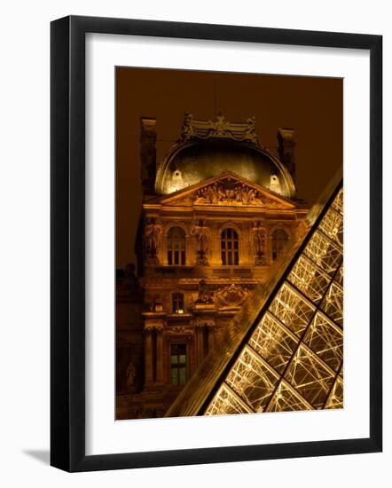 Louvre Museum at Night, Paris, France-Lisa S. Engelbrecht-Framed Photographic Print