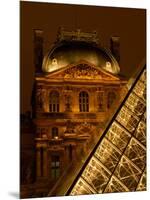 Louvre Museum at Night, Paris, France-Lisa S. Engelbrecht-Mounted Photographic Print