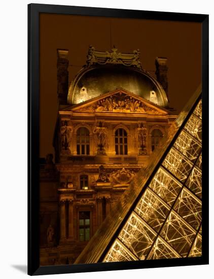 Louvre Museum at Night, Paris, France-Lisa S. Engelbrecht-Framed Photographic Print