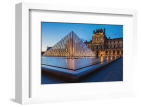 Louvre Museum Pyramid Paris-null-Framed Art Print