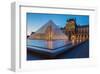 Louvre Museum Pyramid Paris-null-Framed Art Print