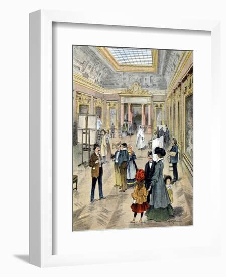 Louvre Museum Rubens Room Paris C1900-Chris Hellier-Framed Giclee Print