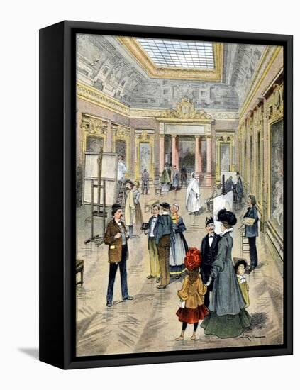 Louvre Museum Rubens Room Paris C1900-Chris Hellier-Framed Stretched Canvas