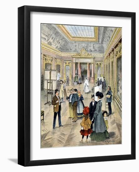 Louvre Museum Rubens Room Paris C1900-Chris Hellier-Framed Giclee Print