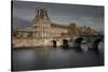 Louvre on Autumn-Moises Levy-Stretched Canvas