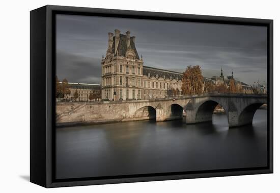 Louvre on Autumn-Moises Levy-Framed Stretched Canvas