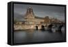 Louvre on Autumn-Moises Levy-Framed Stretched Canvas