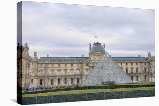 Louvre Palace And Pyramid I-Cora Niele-Stretched Canvas