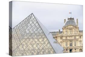 Louvre Palace And Pyramid II-Cora Niele-Stretched Canvas